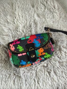 Dooney & Bourke Multicolor Mickey-Print Wristlet Clutch